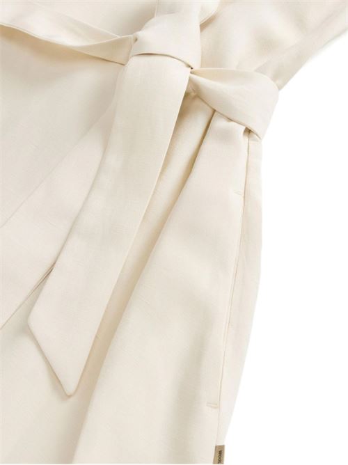 Abito donna smanicato in misto lino con cintura WOOLRICH | CFWWDR2020FRUT30438743