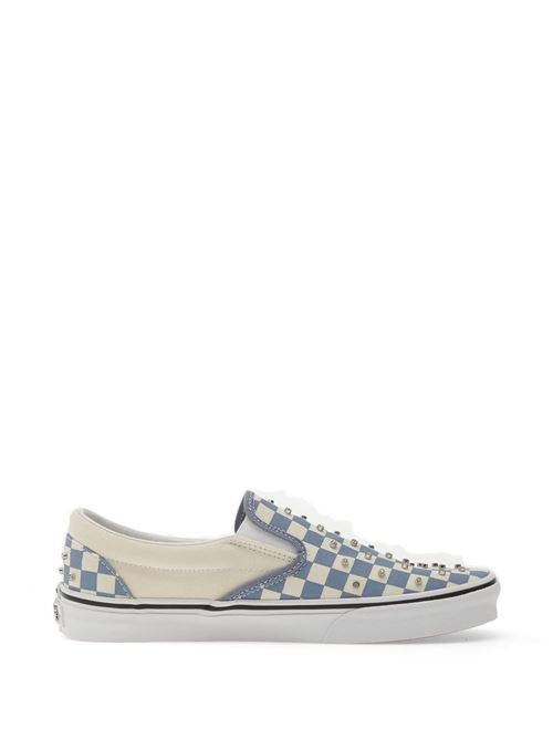 Sneakers slip-on Vans da donna blu e bianco in tela con dettagli borchiati vans | VN000D6YFOI