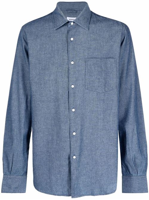 Camicia uomo in denim con taschino ASPESI | ACE36E54201998