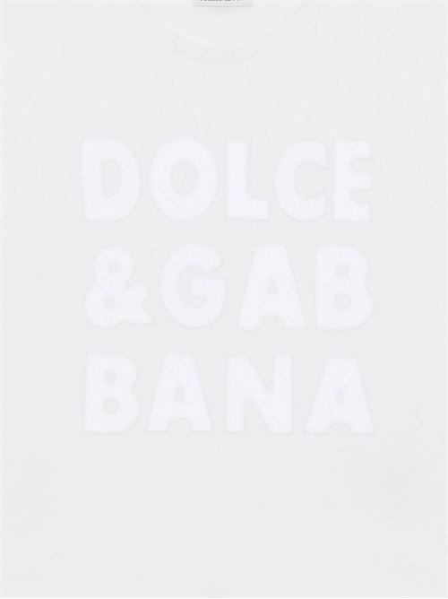 T-shirt bambina con stampa logo sul davanti Dolce & Gabbana Kids | L5JTIBG7B3EW0800