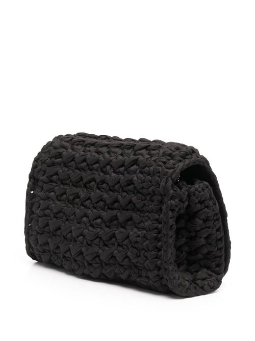 Borsa donna a tracolla color nero modello crochet TWINSET | 221TB728000006