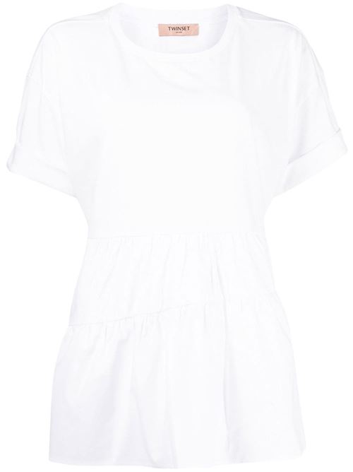 T-shirt donna con taglio obliquo TWINSET | 221TT228000001
