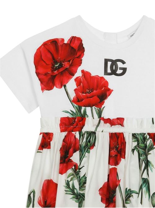 Abito bambina con stampa floreale Dolce & Gabbana Kids | L5JD4RG7G9LHA3VN
