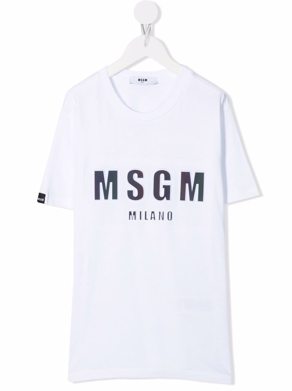 T-shirt bambina bainca con logo MSGM KIDS MS027862 001 New