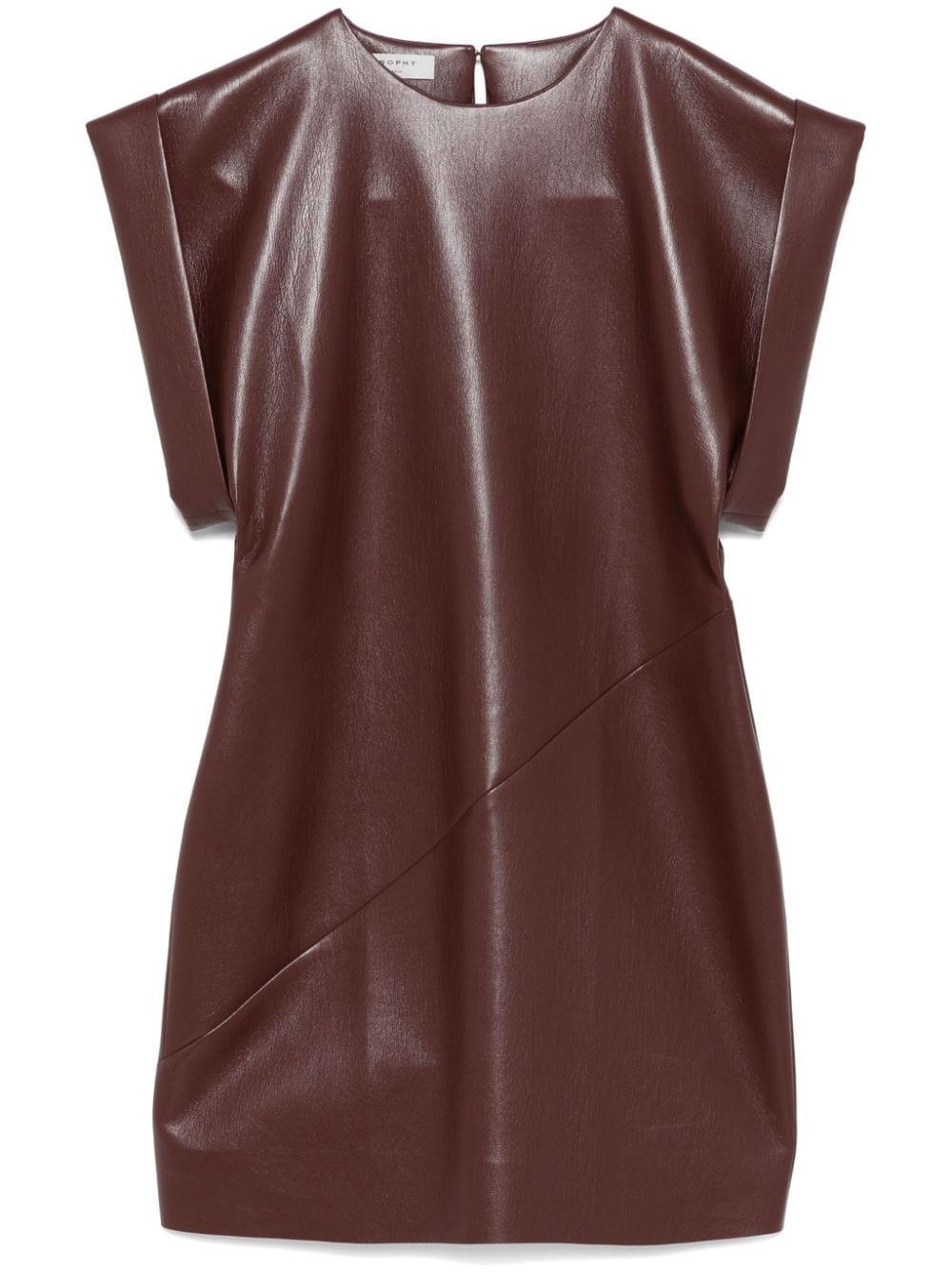 Abito donna corto in ecopelle