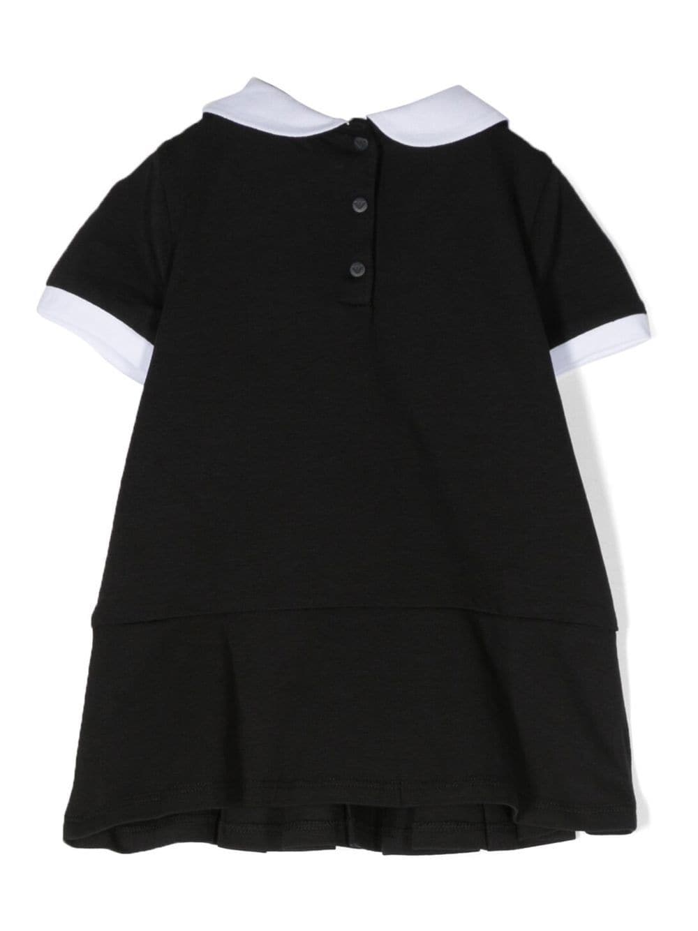 Vestito Bambina Nero Solido Cerchio Asimmetrico Ritagliare Buco della Serratura Contrasto Moderno Elegante Chiesa Formale 7 Anni