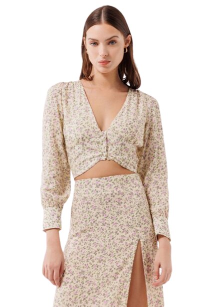 Top Emily a fiori Mar de Margaritas EMILY MICROF CREMA New